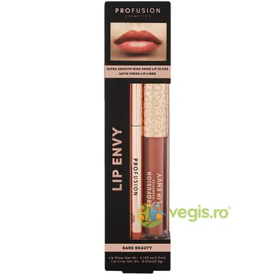 Set Lip Envy Bare Beauty: Luciu de Buze Ultra Neted si Lucios 3.5ml + Creion de Buze cu Finish Satinat 0.3g
