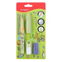 Stilou cu stergere + 2 rezerve + dispozitiv curatare, model baieti, Keyroad KR990206