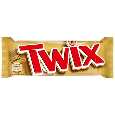 Baton de biscuit, caramel si ciocolata cu lapte Twix 50g Engros