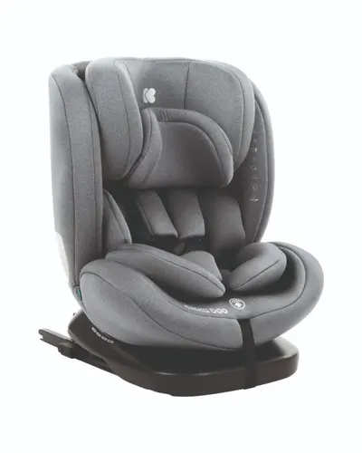 Scaun auto i-SIZE KikkaBoo i-Comfort Dark Grey pentru copii cu inaltimea 40-150 cm,fixare cu isofix,tetiera reglabila 7 nivele,sezut rotativ cu pozitie de somn,spatar reglabil 4 pozitii,pernuta reductor si husa detasabila