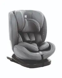 Scaun auto i-SIZE KikkaBoo i-Comfort Dark Grey pentru copii cu inaltimea 40-150 cm,fixare cu isofix,tetiera reglabila 7 nivele,sezut rotativ cu pozitie de somn,spatar reglabil 4 pozitii,pernuta reductor si husa detasabila