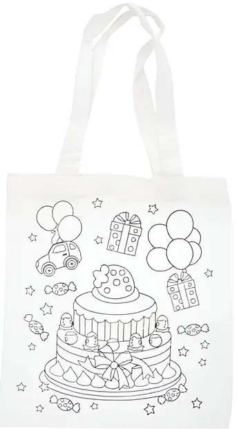 Geantă bumbac de desenat Fandy - Cake