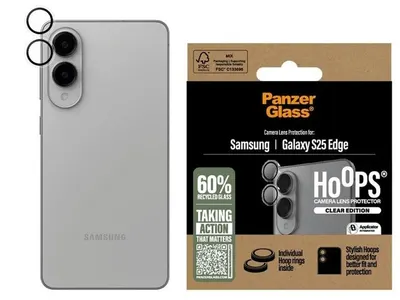 Protector de sticlă pentru cameră PanzerGlass - Hoops, Galaxy S25 Edge, transparent