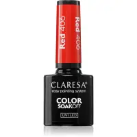 Claresa SoakOff UV/LED Color Rainbow Explosion lac de unghii sub forma de gel culoare Red 406 5 g