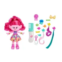 Papusa Trolls Band Together Hair-tastic Queen Poppy 20 cm cu 15 accesorii