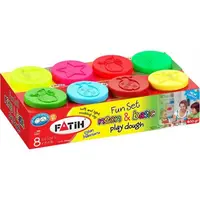 Plastilina usoara modeling dough basic + neon 8 x 50g, Fatih