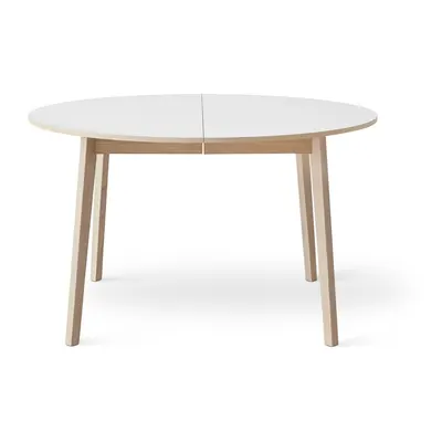 Masă de dining rotundă extensibilă cu blat alb cu blat suplimentar ø 130 cm Single – Hammel Furniture