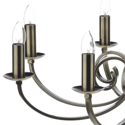 Lampa suspendata Murray 8 Light Dual Mount Pendant Antique Brass