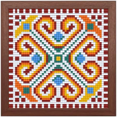 Set creativ cu cadru și pixeli Bright Toys - Broderie bulgară, Motiv 2, Pixel Classic