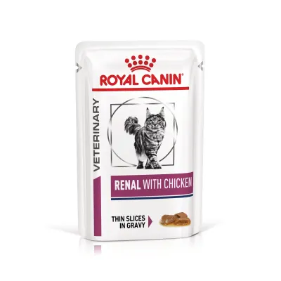 ROYAL CANIN Renal Chicken, dieta veterinara, plic hrana umeda pisici, sistem renal, 85 g