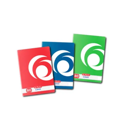 Caiet A5, 80 file, dictando, motiv Rainbow, Herlitz