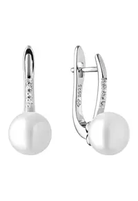 Cercei argint cu perle naturale si zirconia - Allure
