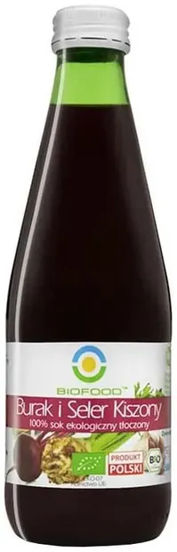 Suc bio din sfeclă roșie fermentată și țelină, 300 ml, Biofood
