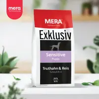 MERA Exklusiv Sensitive Puppy, XS-XL, Curcan și Orez, hrană uscată câini junior, 15kg