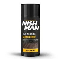 Pudra fiber - NISH MAN - pentru parul rar - Saten inchis