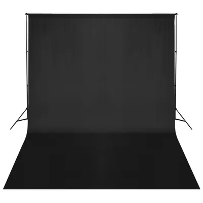 vidaXL Sistem de suport fundal, 500 x 300 cm, negru