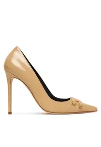 Pantofi dama - toc stiletto - piele naturala - bej