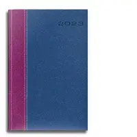 Agenda Datata A5 Premium Deluxe Marbella Vertical 352 Pagini Magenta/albastru 2023