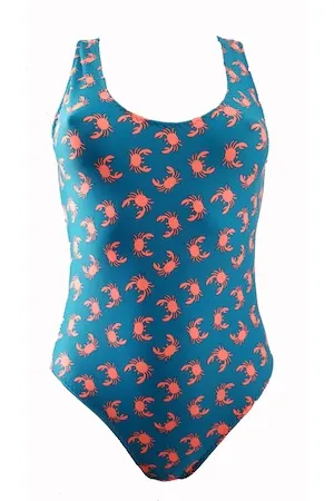 Costum de baie dama intreg, cu imprimeu, model Ioana01