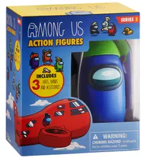 Figurina de actiune P.M.I. Games: Among Us - Crewmate (3 hidden hats and accessories) (Series 2), gama larga