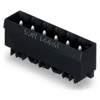 THR male header; 1.0 x 1.0 mm solder pin; straight; Pin spacing 5 mm; 3-pole; black