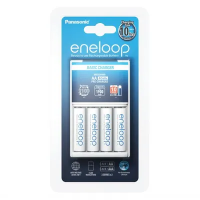 Incarcator Eneloop BASIC, include 4 x AA R6 1900mAh, K-KJ51MCC40E