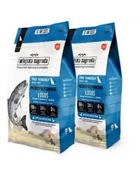 WIEJSKA ZAGRODA Hrană uscată monoproteică cu somon pentru câini S/M 2x6 kg