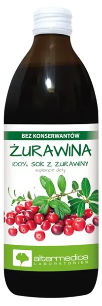 Suc de merișoare + vitamina C, 500 ml, Alter Medica