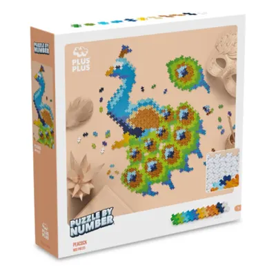 Puzzle pe numere Plus-Plus, 800 piese, Paun