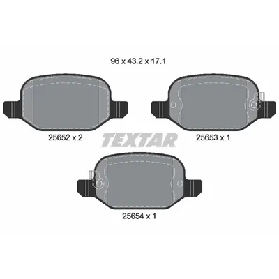 Set placute frana, frana disc TEXTAR 2565201