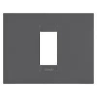Placa ornament CProiector HORUS GEO - IN PAINTED TECHNOPOLYMER - 1 modul - SATIN BLACK - CProiector HORUS