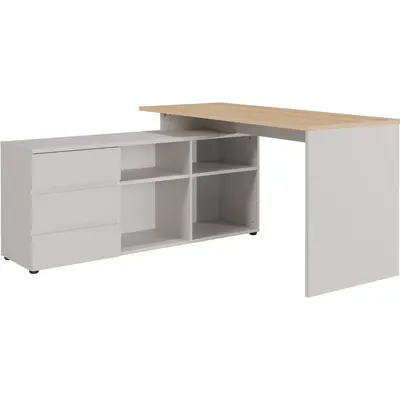 Birou cu blat cu aspect de lemn de stejar 145x146 cm Lissabon – Germania