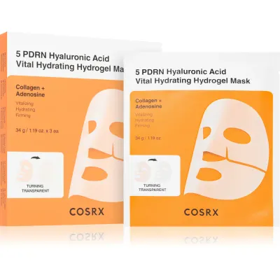 Cosrx 5 PDRN Hyaluronic Acid Vital Hydrating Hydrogel Mask mască intensă cu hidrogel pentru strălucirea și netezirea pielii 34 g