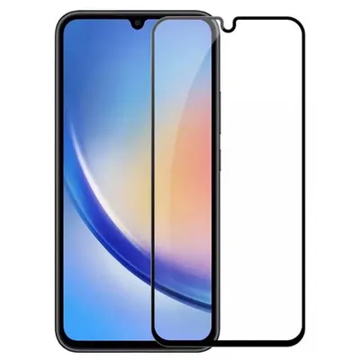 Folie din Sticla securizata, Compatibila cu Samsung Galaxy A05, Antisoc, Full Screen, Margini negre Engros