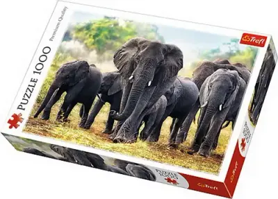 Puzzle Trefl 1000 piese - Elefanti Africani