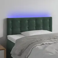 Gossi tablie de pat cu led, verde inchis, 100x5x78/88 cm, catifea