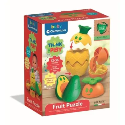 Clementoni - Joc educativ de logica fructe colorate din plastic reciclat