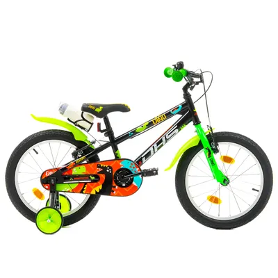 Dhs Dino Bicicletă copii - 18 inch, Negru