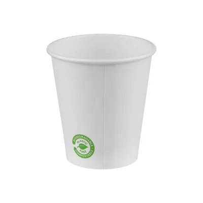 Pahare Carton Zero Plastic Albe 300 ml, 50 Bucati