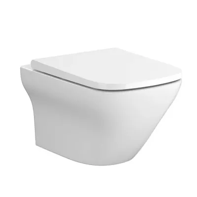 Vas WC suspendat Cersanit Larga K120-004, alb, si capac soft close inclus