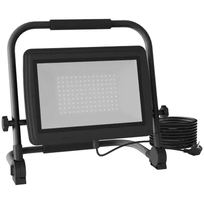 HOMCOM Lampă de Lucru LED, Portabilă și Rezistentă la Intemperii, 35x20x32 cm, Negru | Aosom Romania
