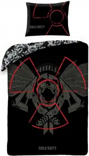 Set lenjerie de pat pentru copii Halantex - Call of Duty, negru