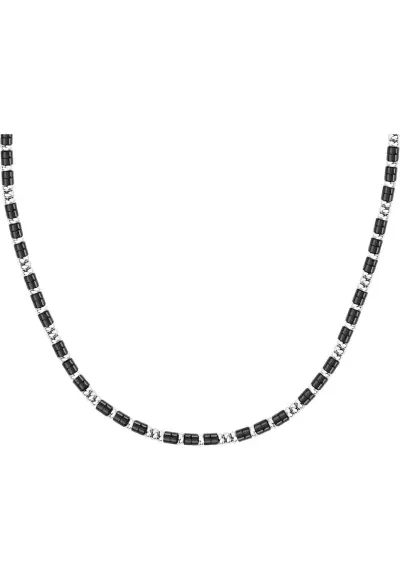 Colier SZS130 - Argintiu - Negru