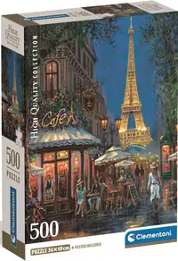 Puzzle Clementoni din 500 piese - Noaptea deasupra Turnului Eiffel