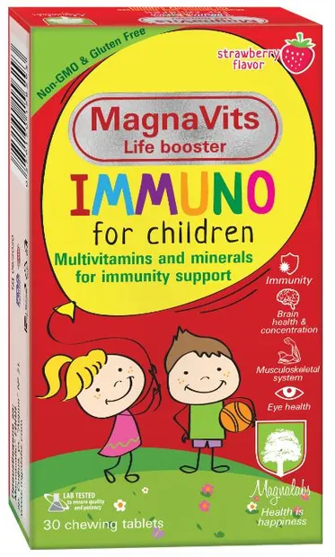 MagnaVits Immuno pentru copii, 30 comprimate masticabile, Magnalabs