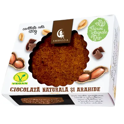 Prajitura cu ciocolata si arahide, 150g, Ambrozia