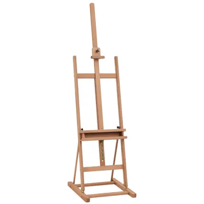 Vinsetto Sevalet Pictura Mare din Lemn de Fag, Sevalet pentru Desen Reglabil cu Compartiment Depozitare, 53x50.5x171-230cm | Aosom Romania
