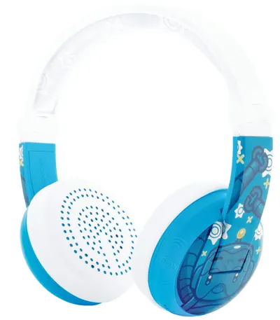 Căști wireless cu microfon BuddyPhones - Wave Robot, albastre