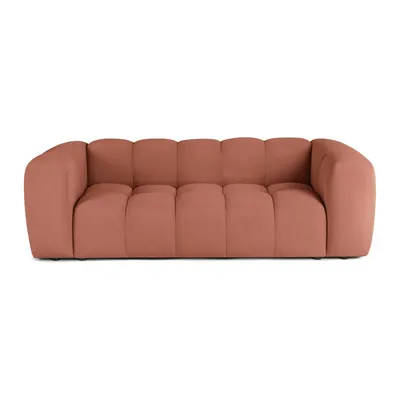 Canapea teracotă cu tapițerie din catifea 225 cm Cube – Bonami Selection