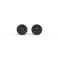 Cercei din aur roz-negru cu diamante negre de 0.27ct